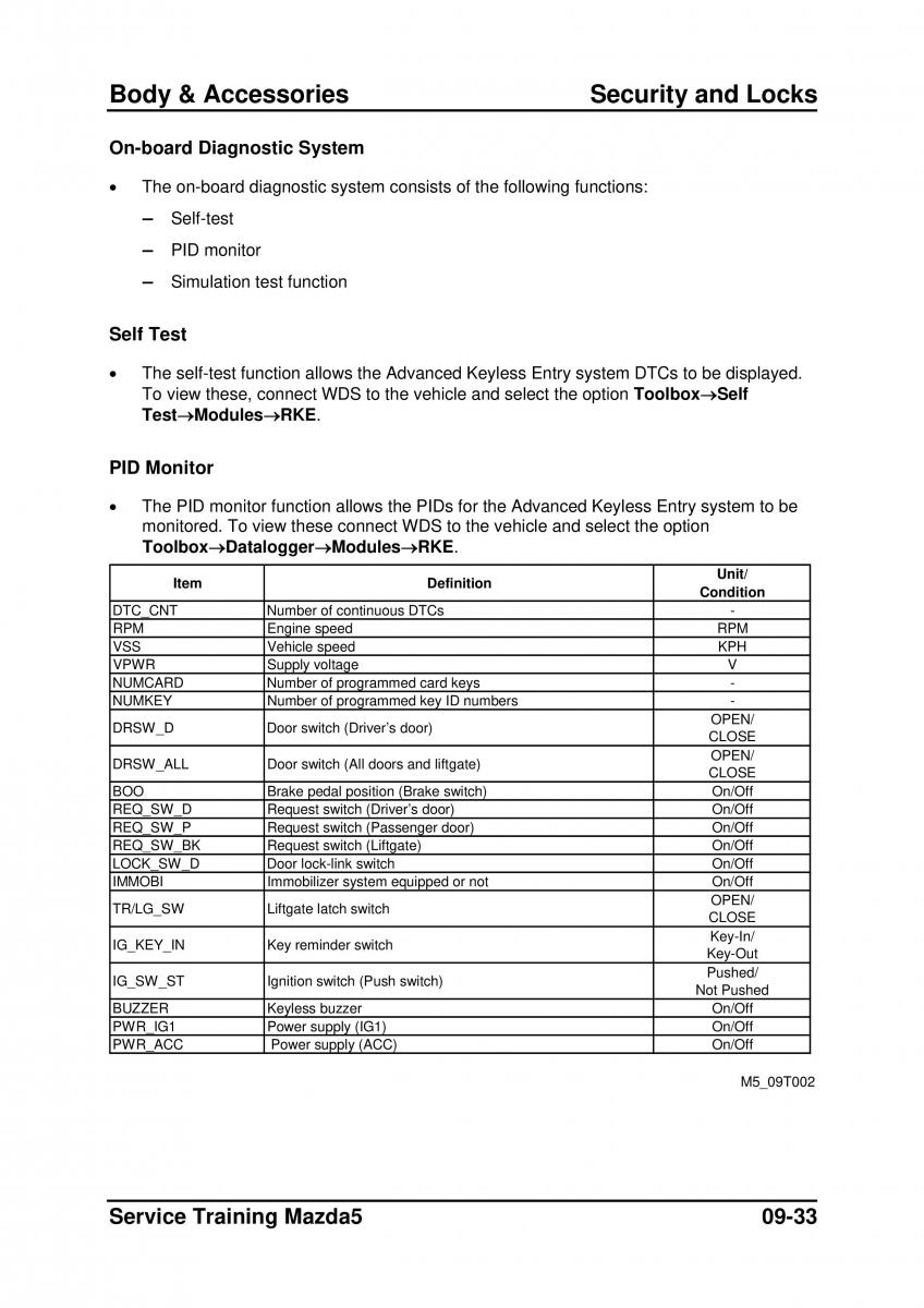 Mazda 5 I 1 owners manual / page 249