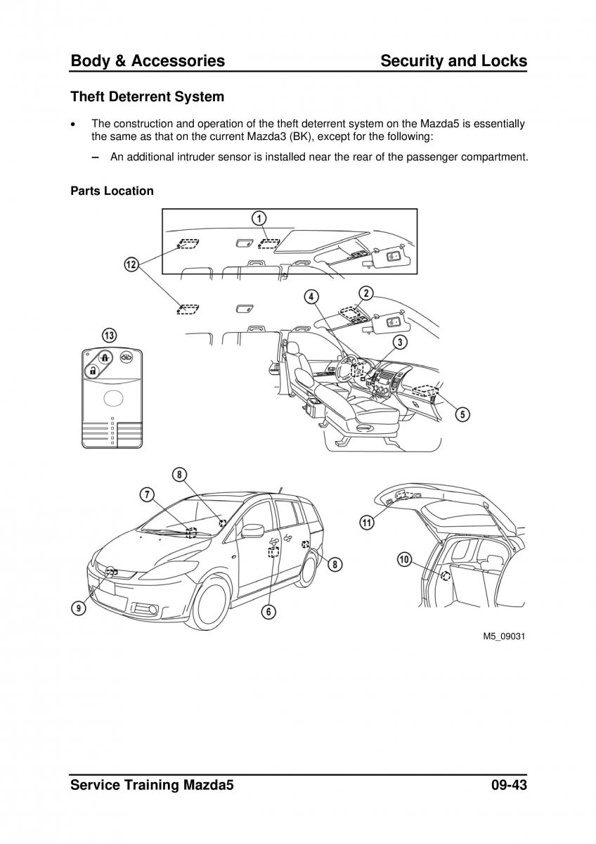 Mazda 5 I 1 owners manual / page 259