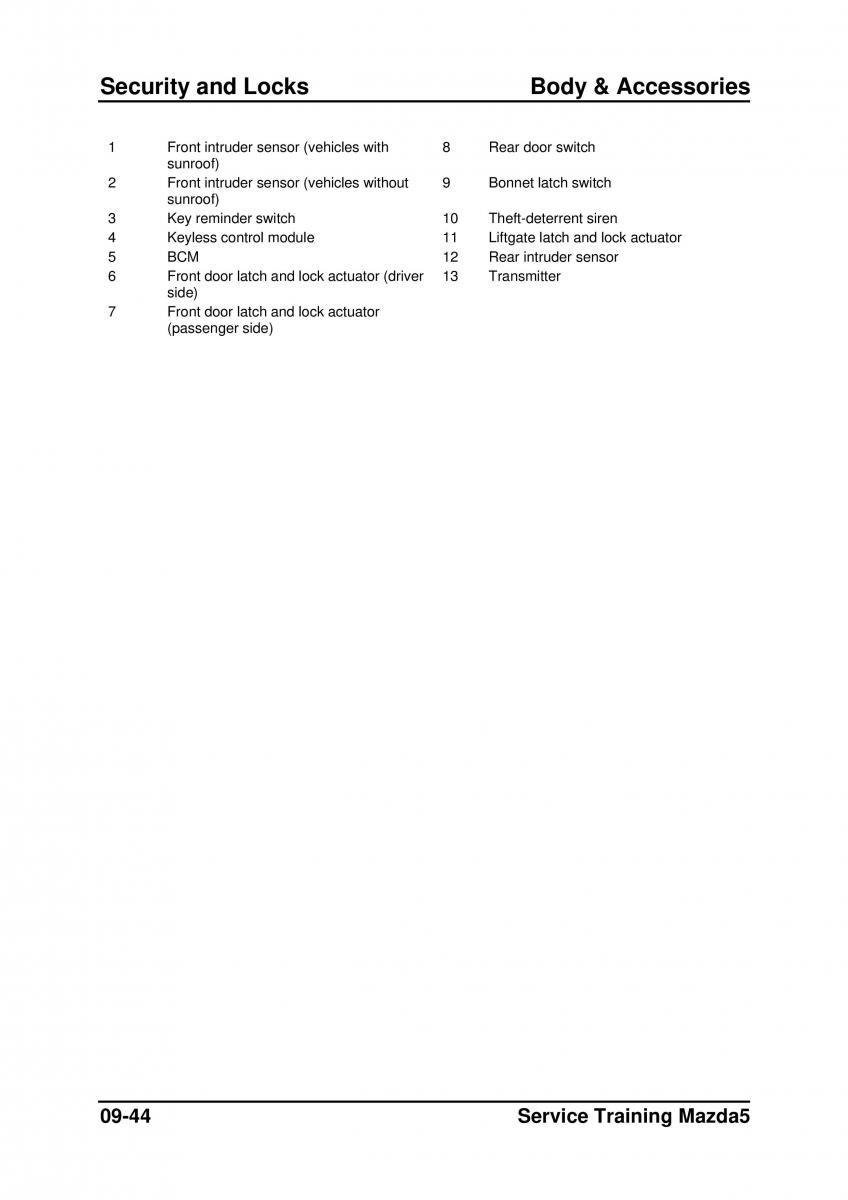 Mazda 5 I 1 owners manual / page 260