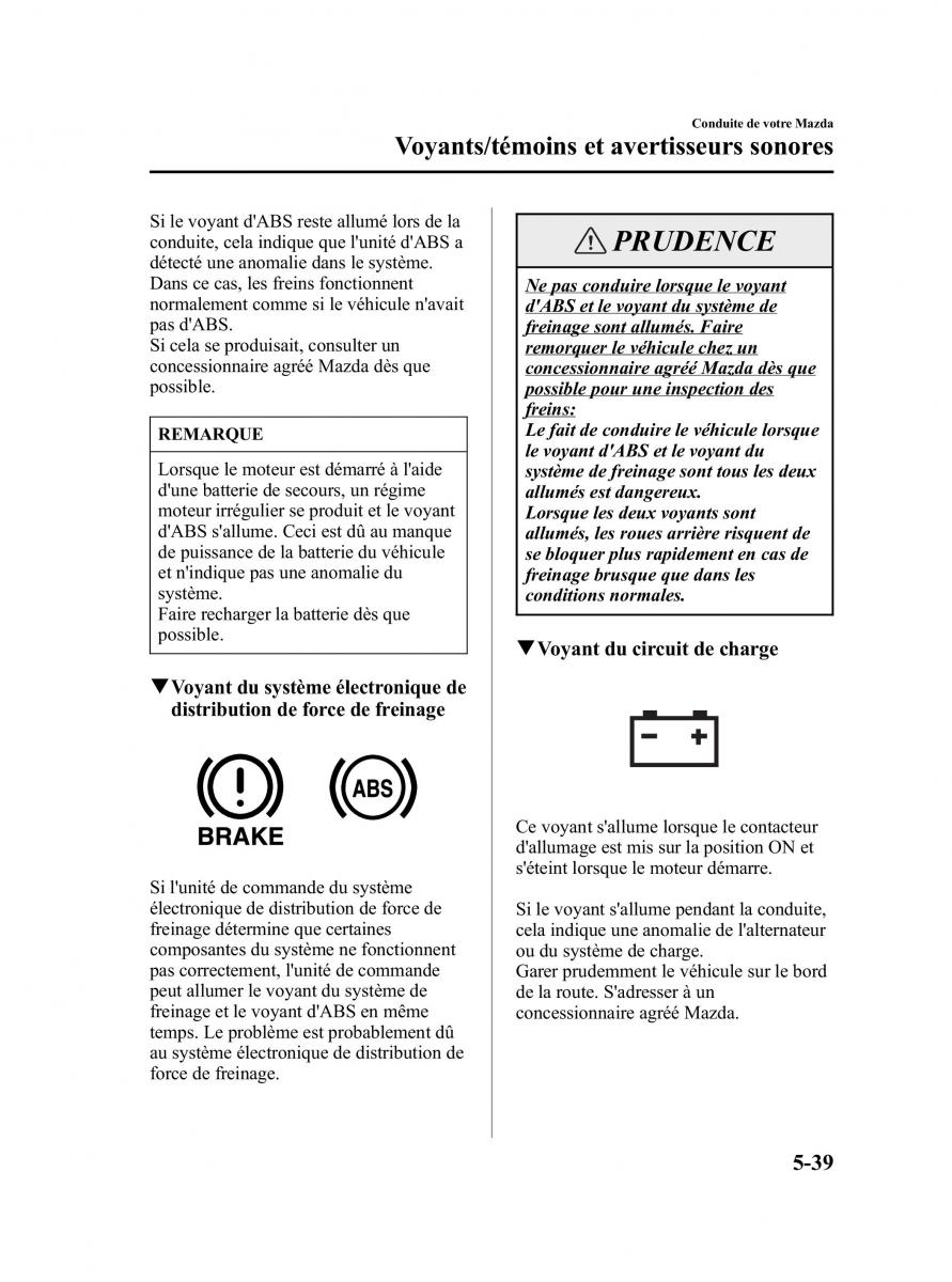 Mazda 5 I 1 manuel du proprietaire / page 161