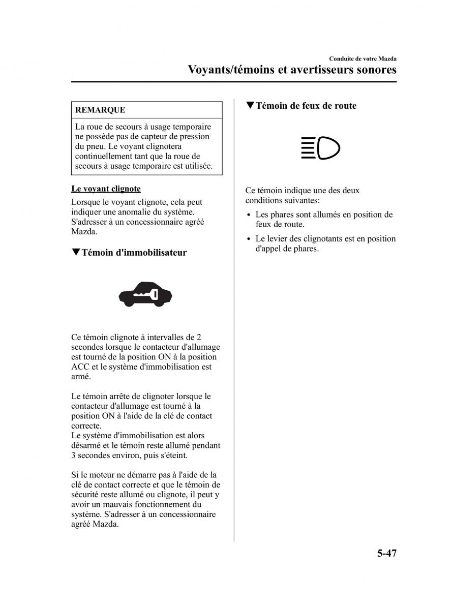 Mazda 5 I 1 manuel du proprietaire / page 169