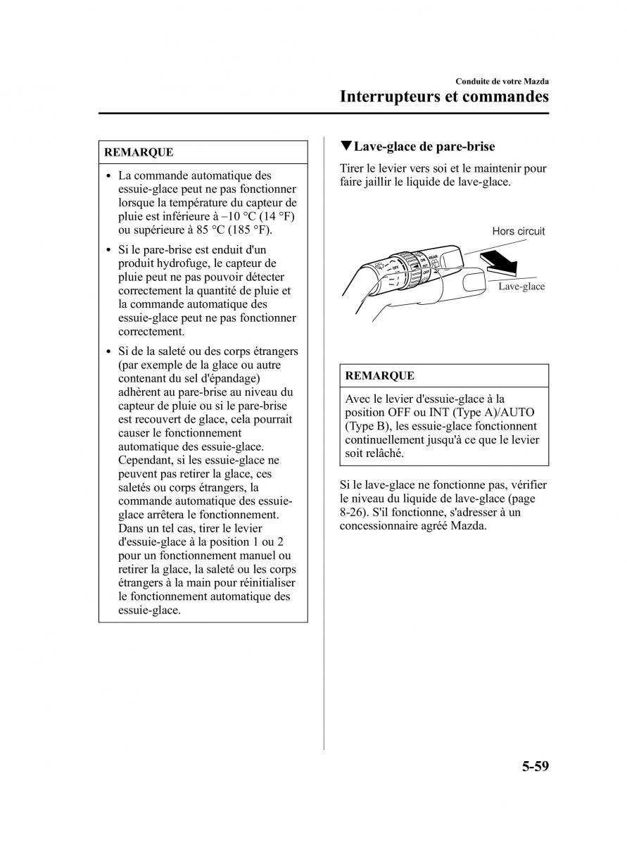 Mazda 5 I 1 manuel du proprietaire / page 181