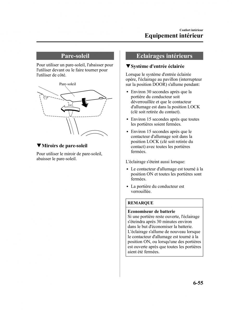 Mazda 5 I 1 manuel du proprietaire / page 239