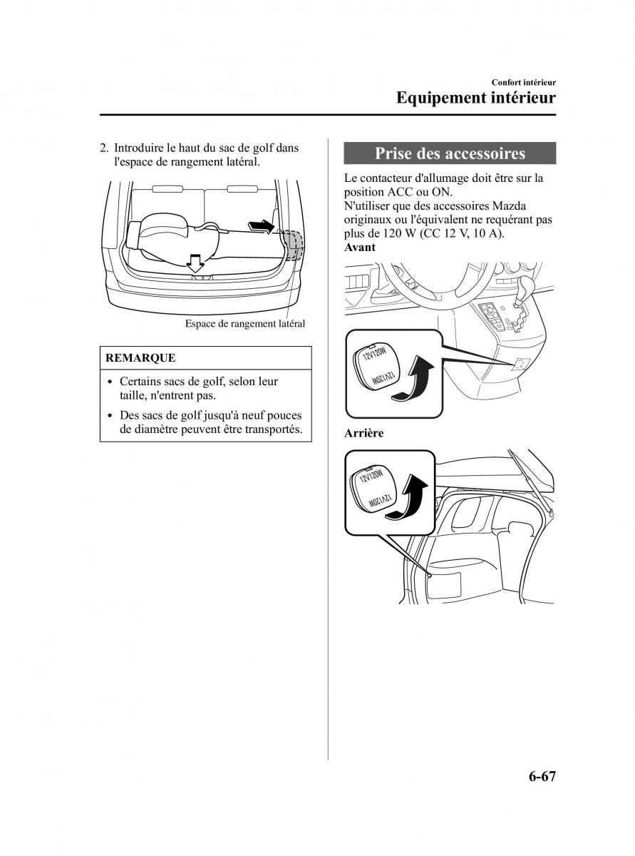 Mazda 5 I 1 manuel du proprietaire / page 251