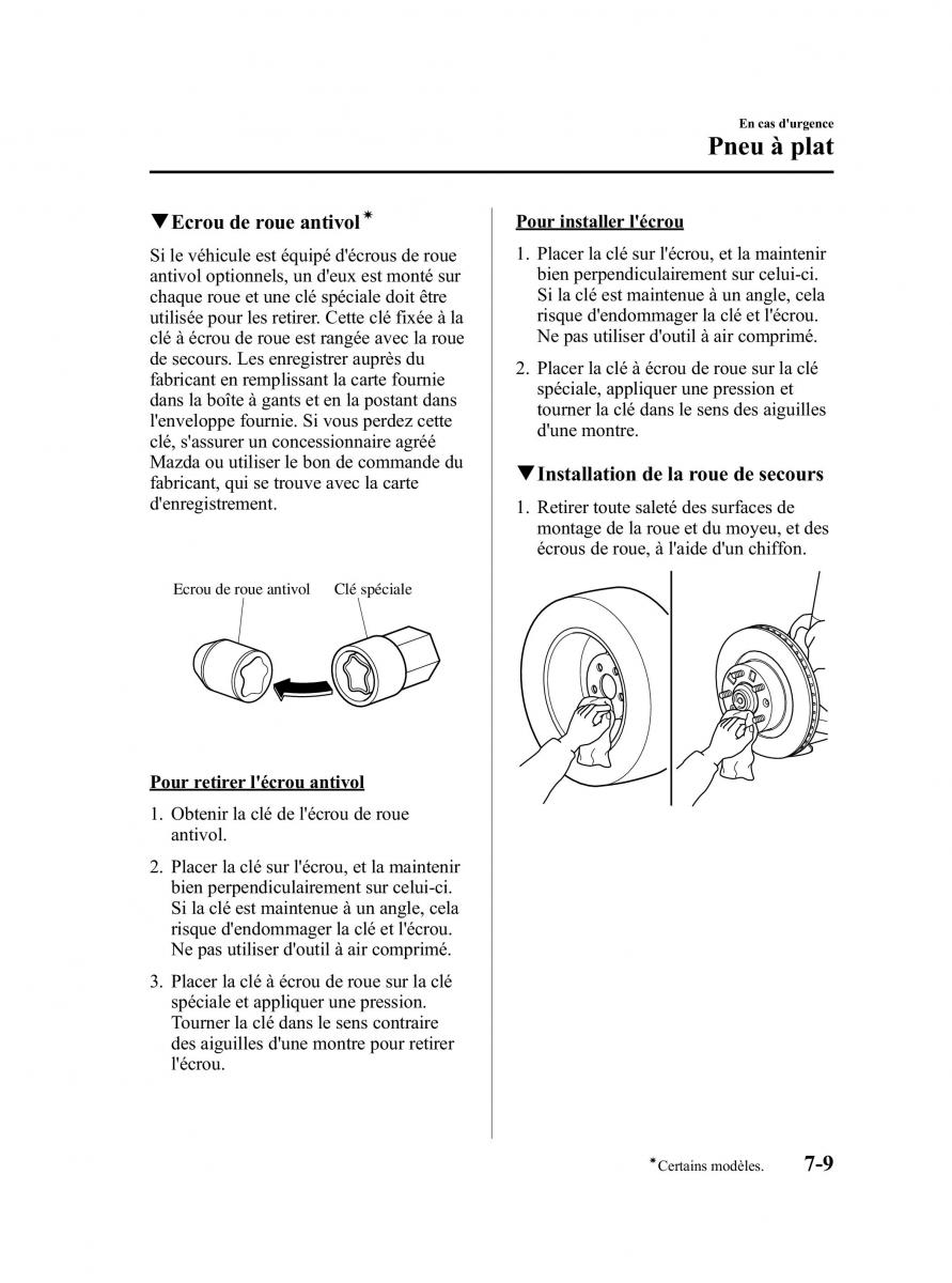 Mazda 5 I 1 manuel du proprietaire / page 261