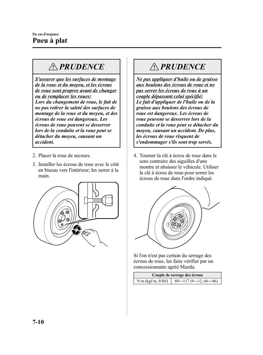 Mazda 5 I 1 manuel du proprietaire / page 262