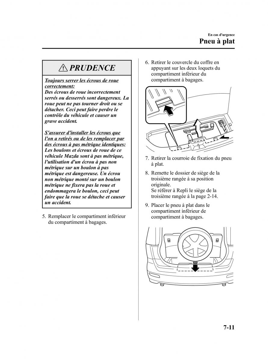 Mazda 5 I 1 manuel du proprietaire / page 263