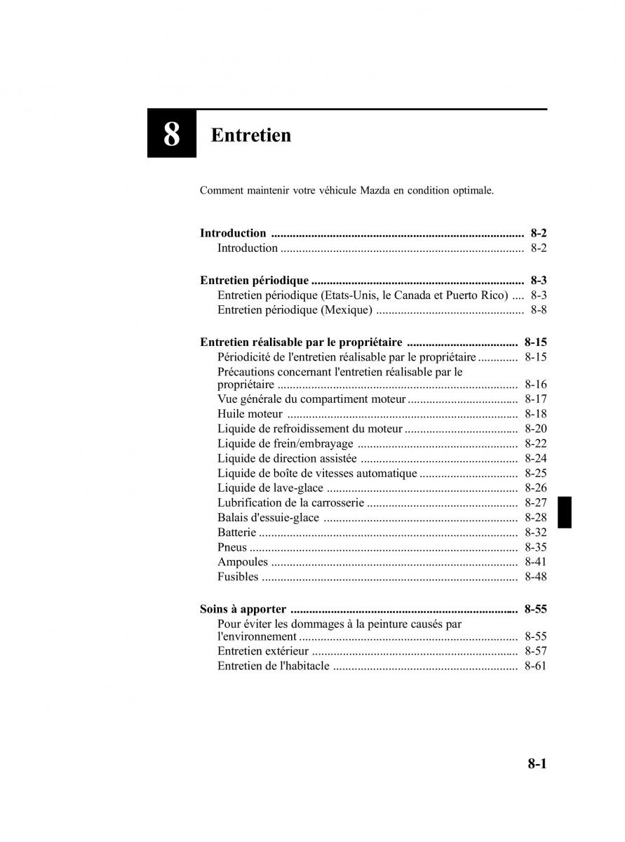 Mazda 5 I 1 manuel du proprietaire / page 277