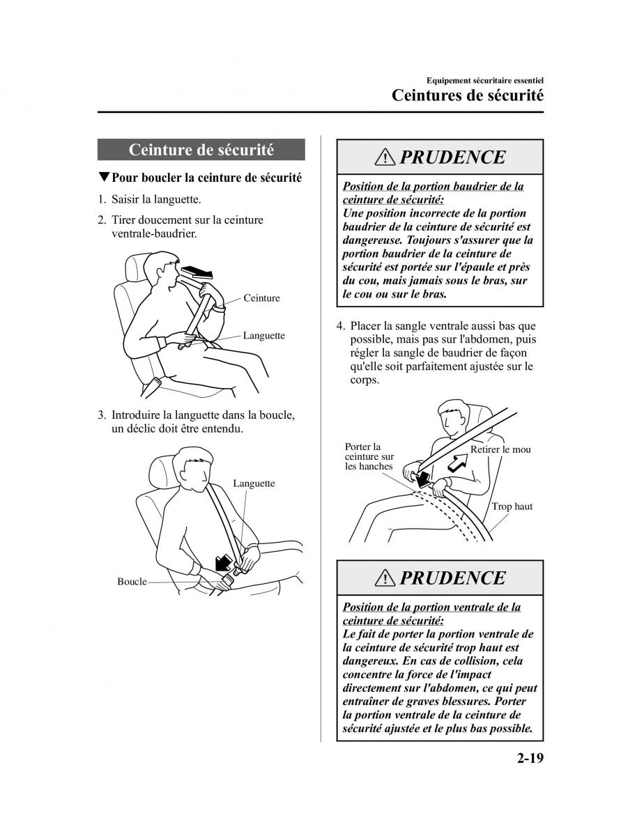 Mazda 5 I 1 manuel du proprietaire / page 31