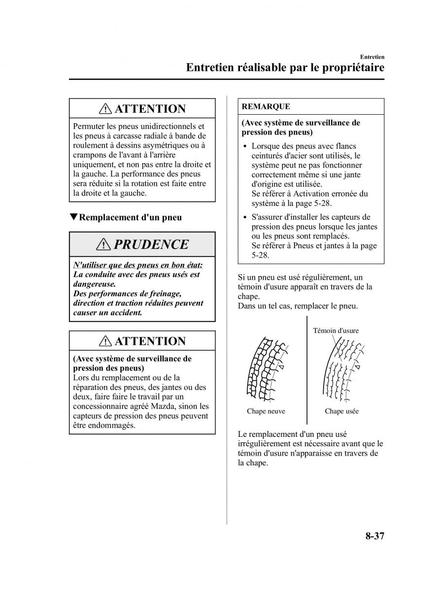 Mazda 5 I 1 manuel du proprietaire / page 313