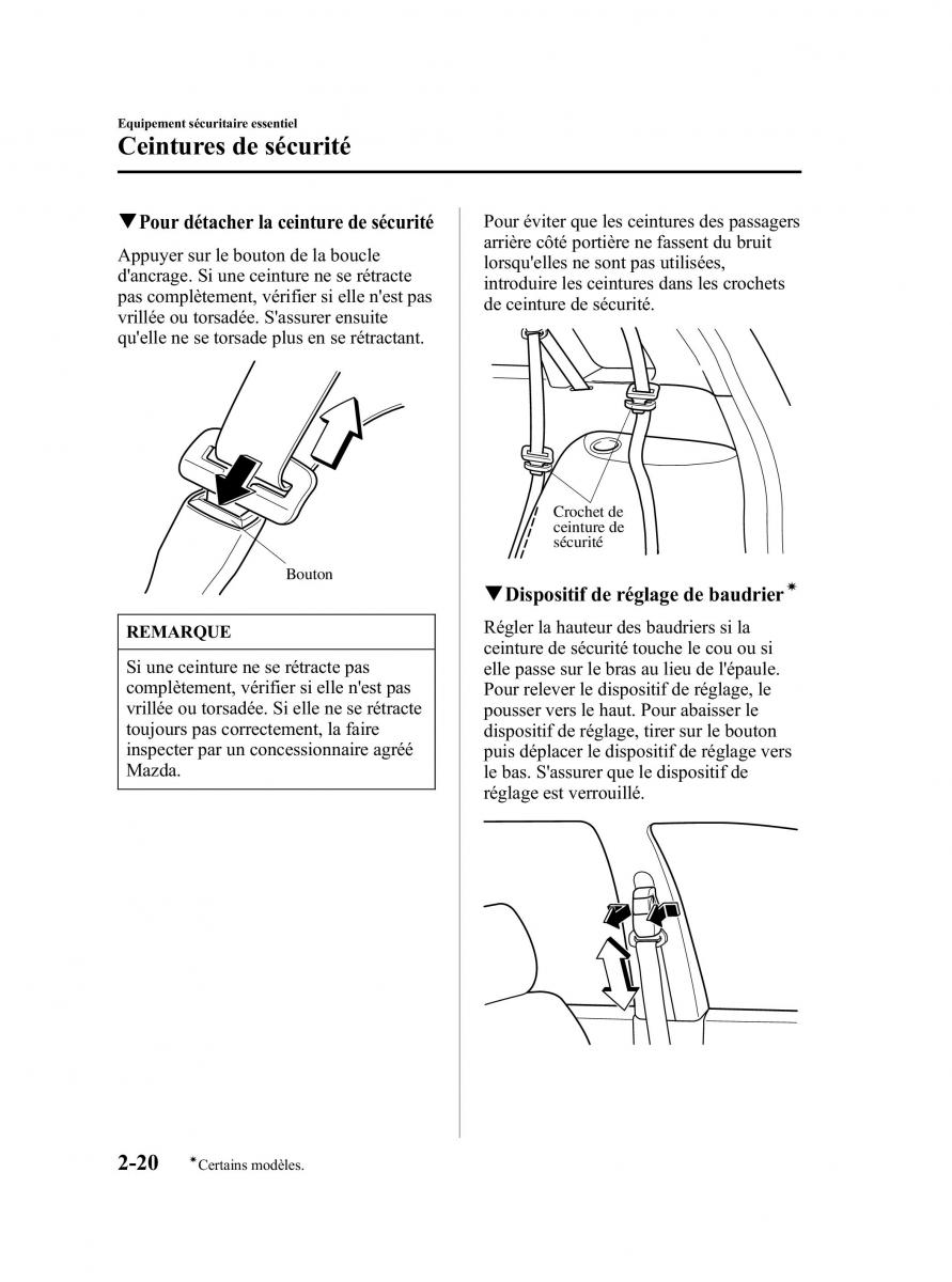 Mazda 5 I 1 manuel du proprietaire / page 32