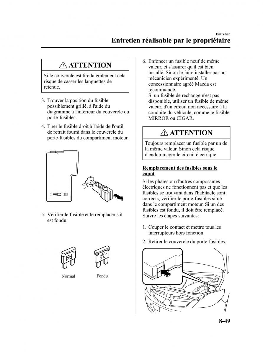 Mazda 5 I 1 manuel du proprietaire / page 325