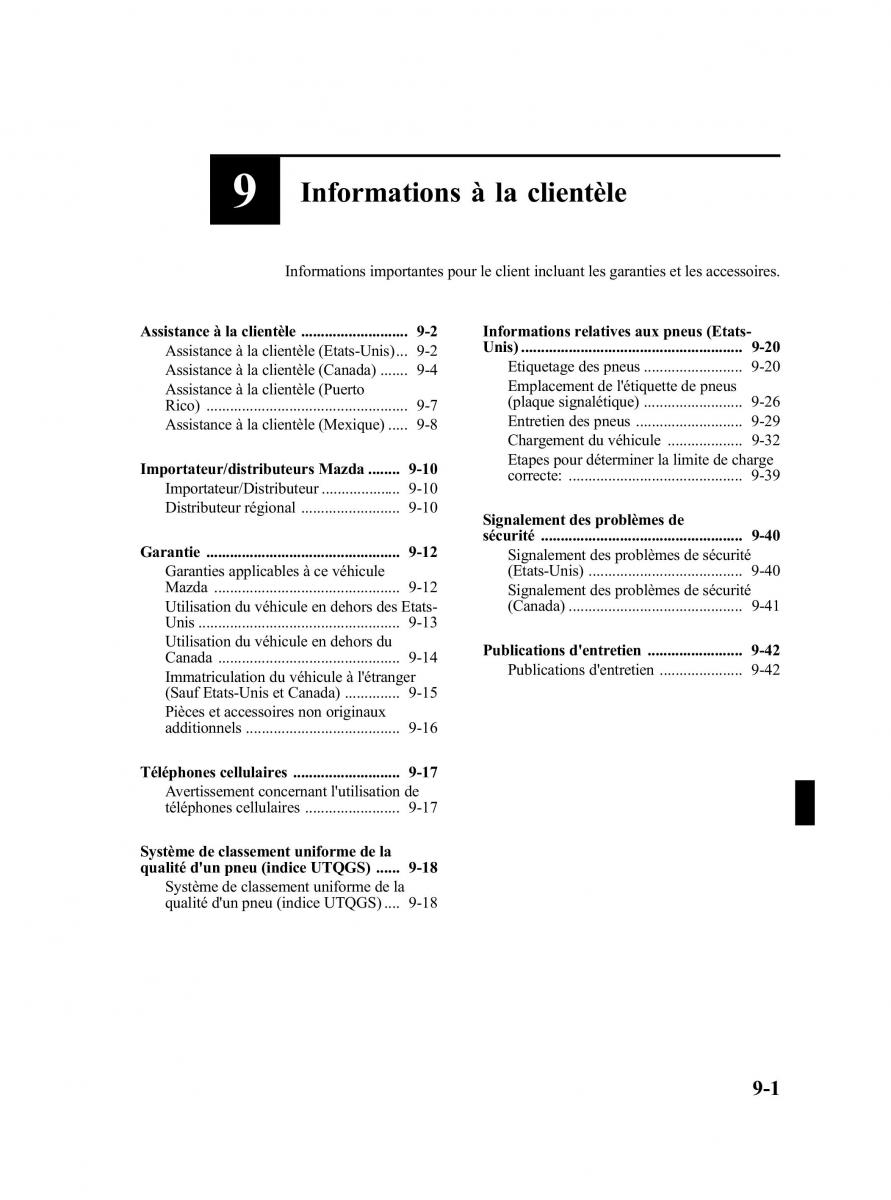 Mazda 5 I 1 manuel du proprietaire / page 339