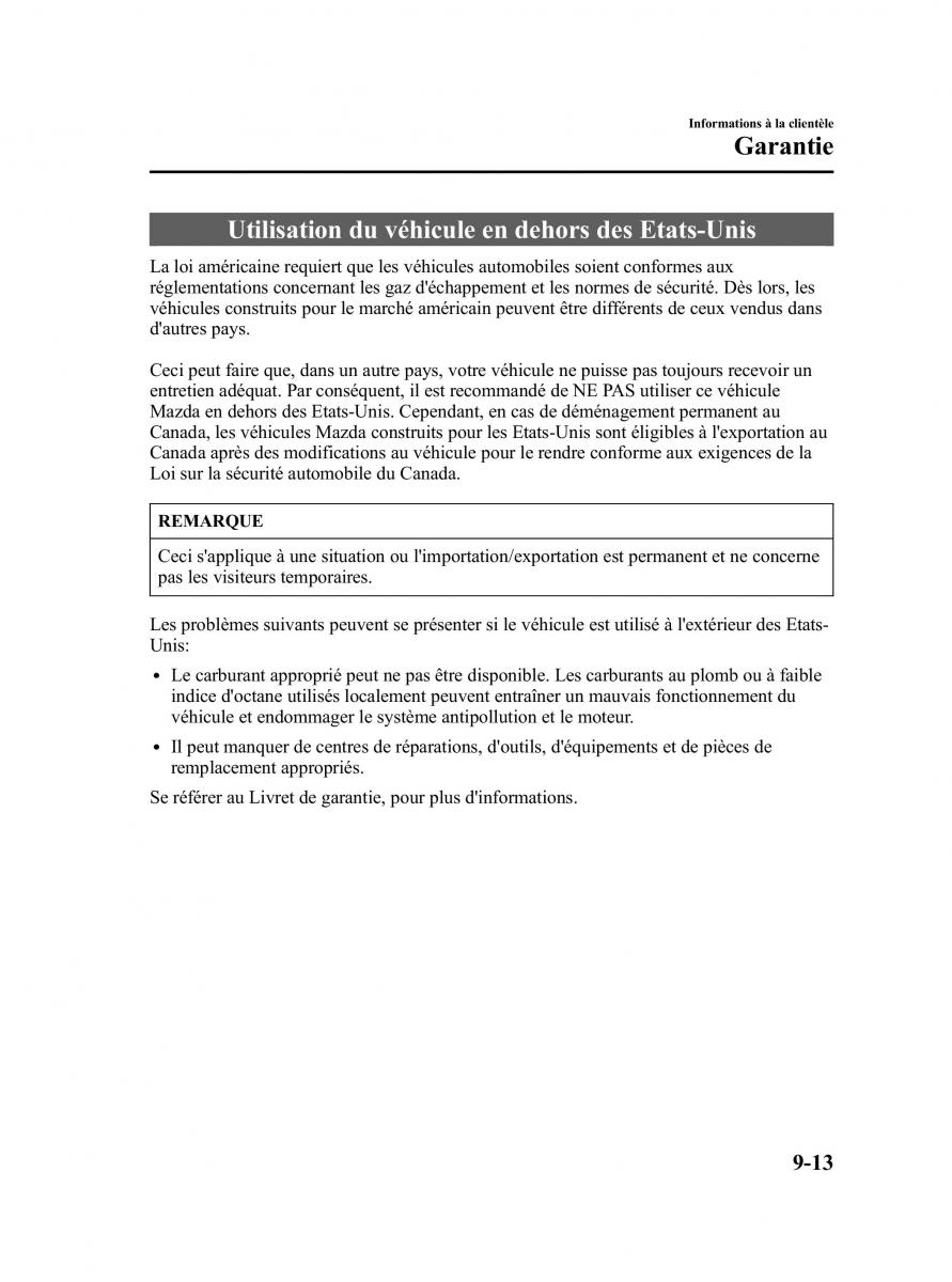 Mazda 5 I 1 manuel du proprietaire / page 351