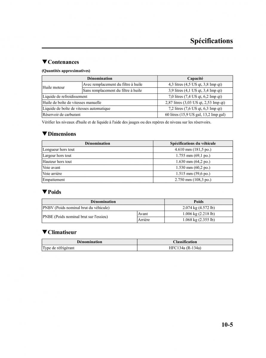 Mazda 5 I 1 manuel du proprietaire / page 385