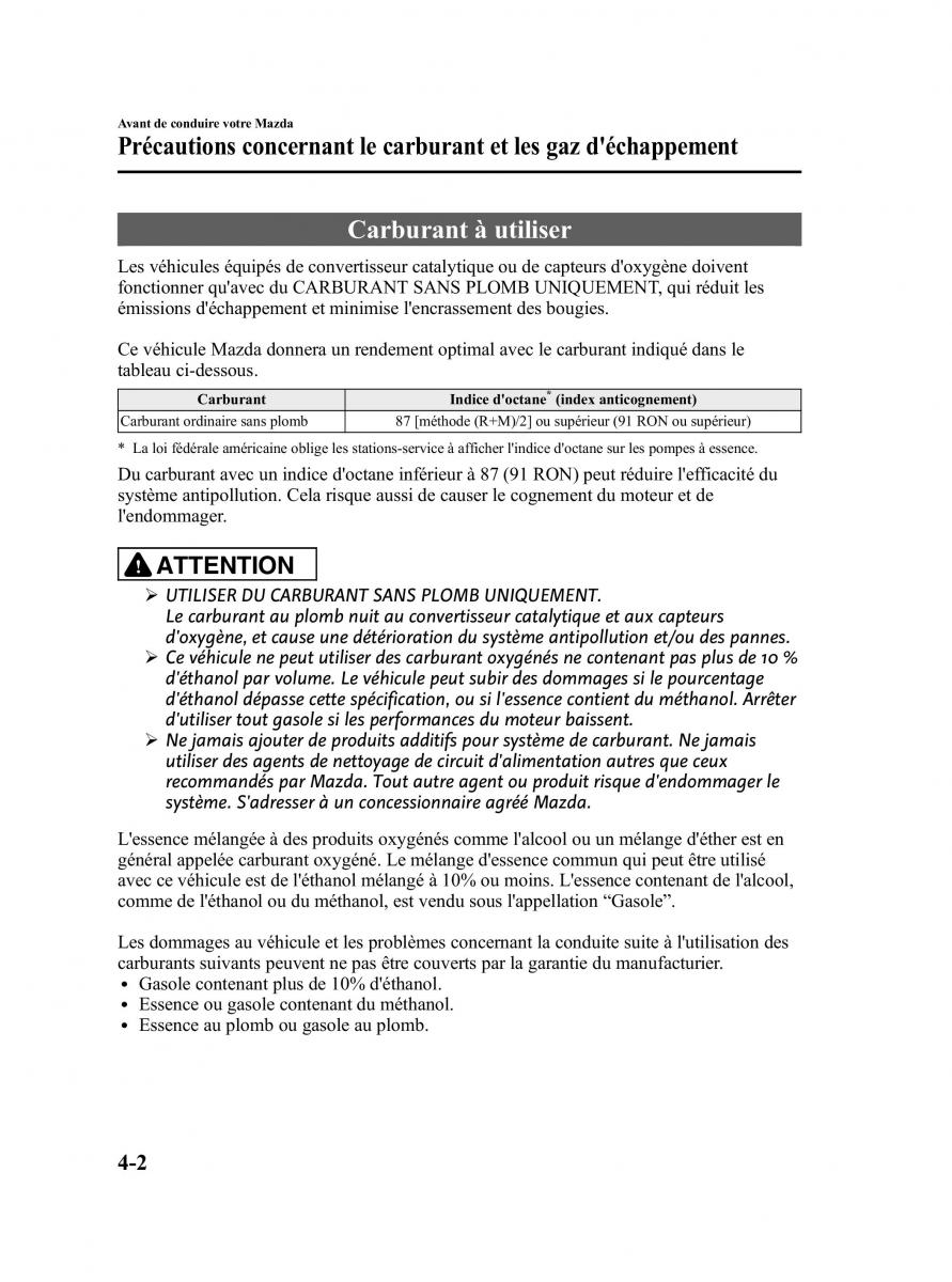 Mazda 5 II 2 manuel du proprietaire / page 108