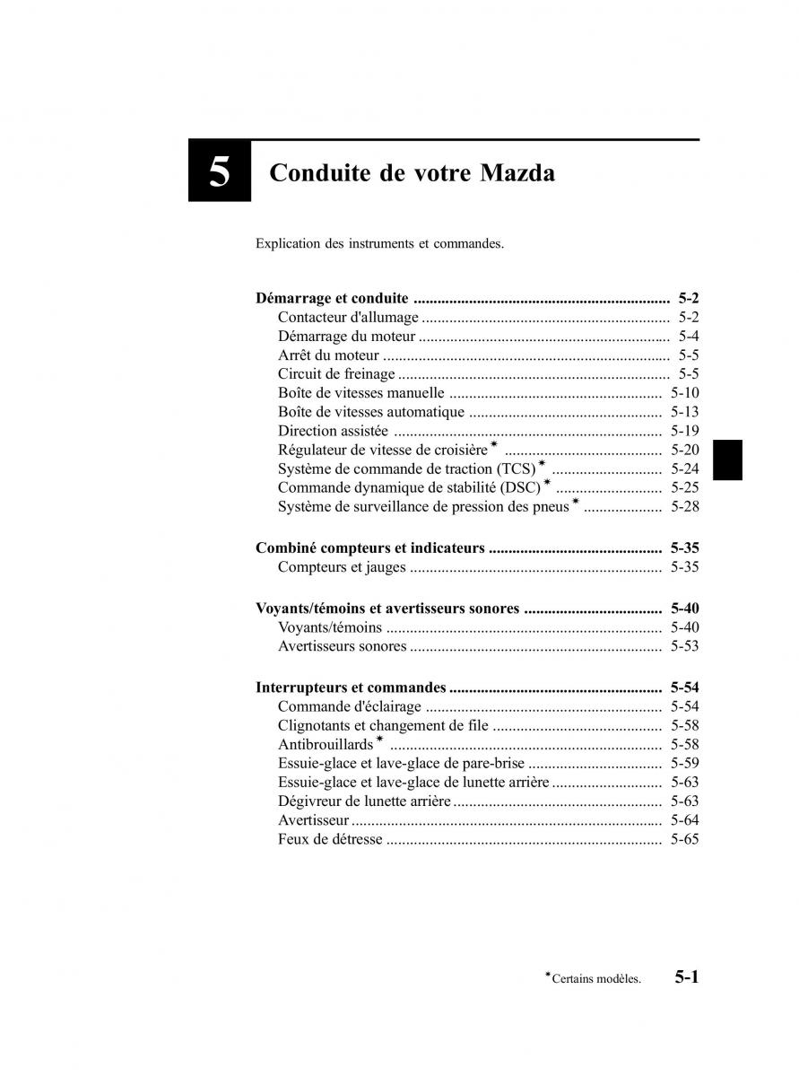 Mazda 5 II 2 manuel du proprietaire / page 121