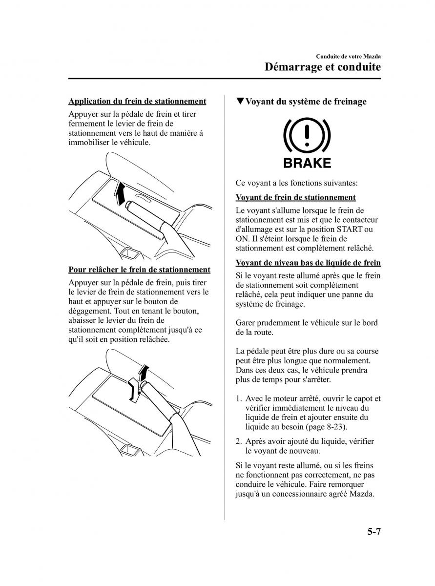 Mazda 5 II 2 manuel du proprietaire / page 127