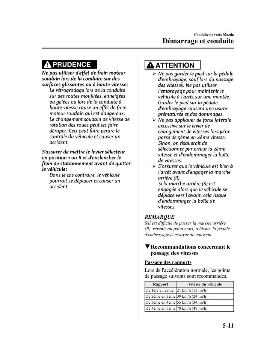 Mazda 5 II 2 manuel du proprietaire / page 131