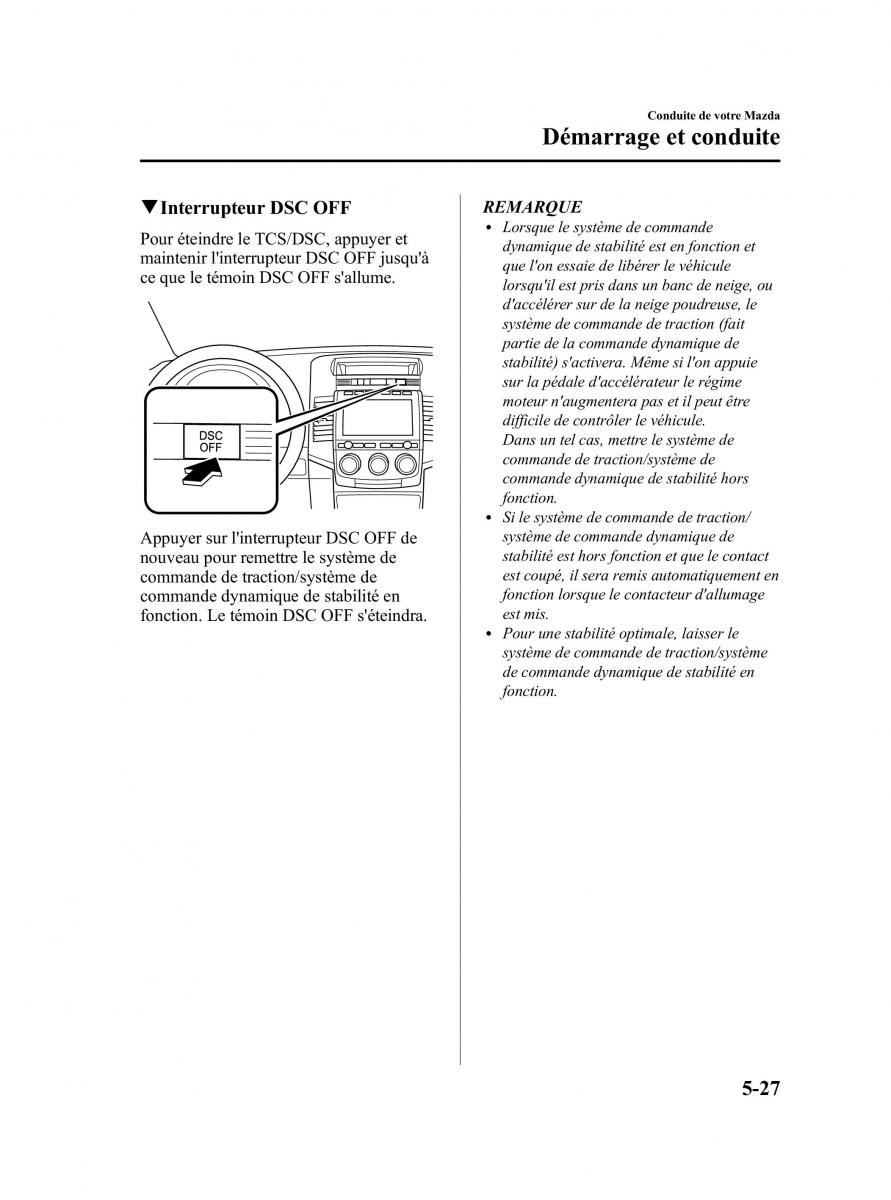 Mazda 5 II 2 manuel du proprietaire / page 147