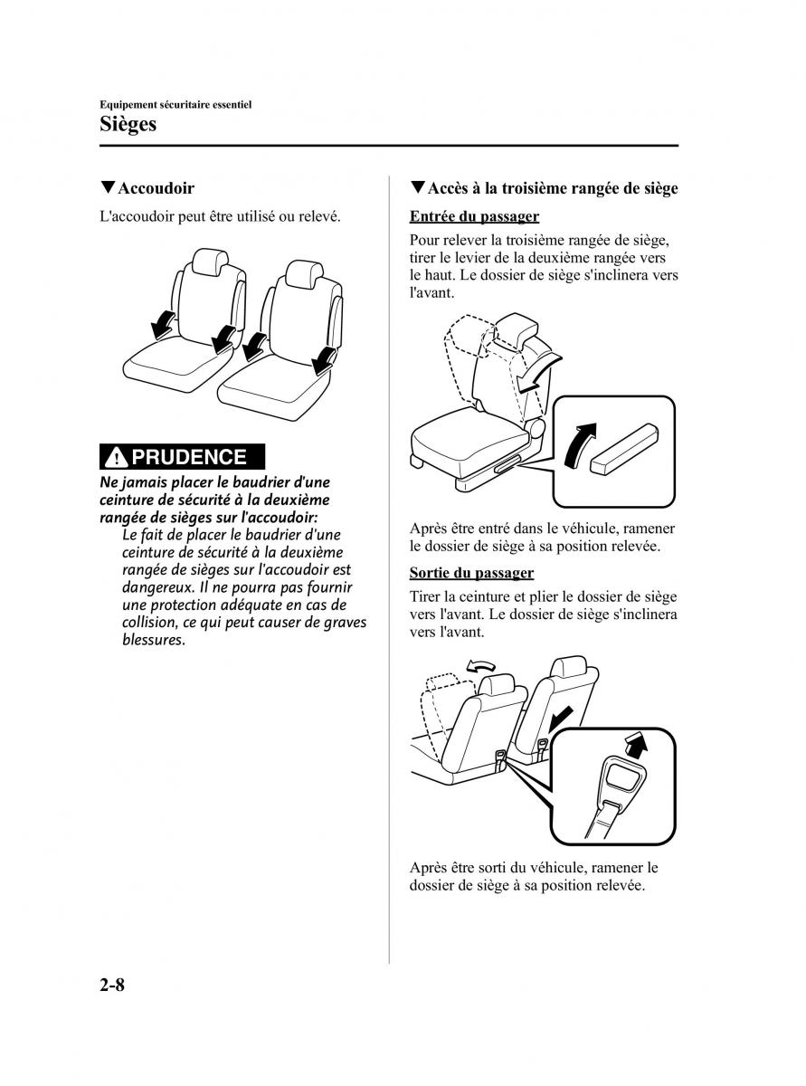 Mazda 5 II 2 manuel du proprietaire / page 18