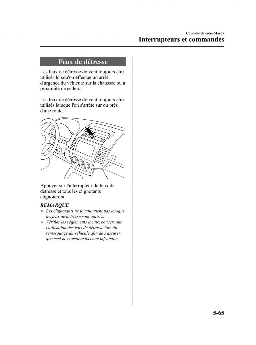 Mazda 5 II 2 manuel du proprietaire / page 185