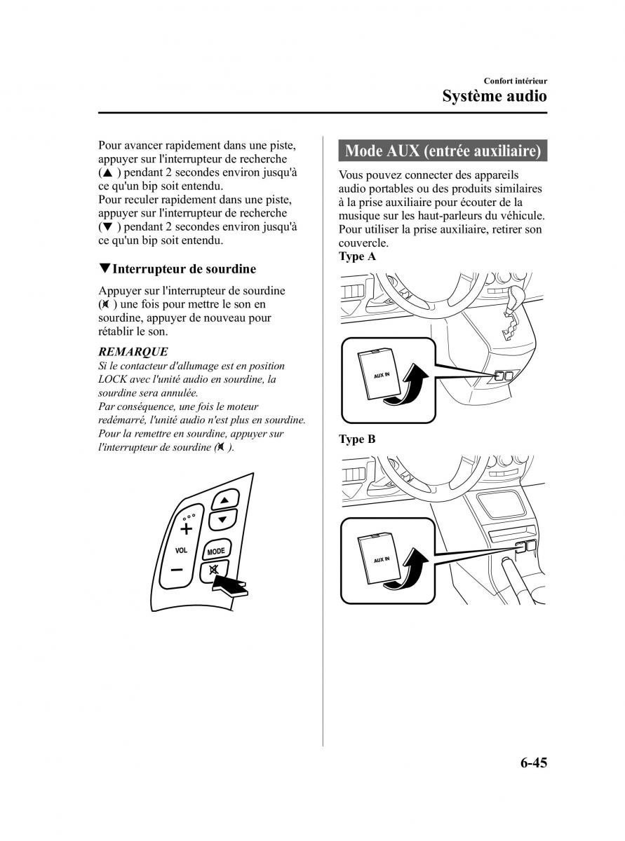 Mazda 5 II 2 manuel du proprietaire / page 231