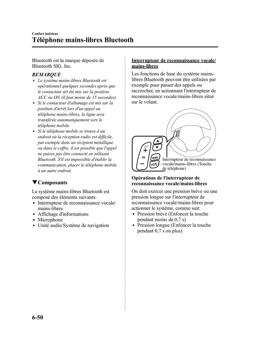 Mazda 5 II 2 manuel du proprietaire / page 236