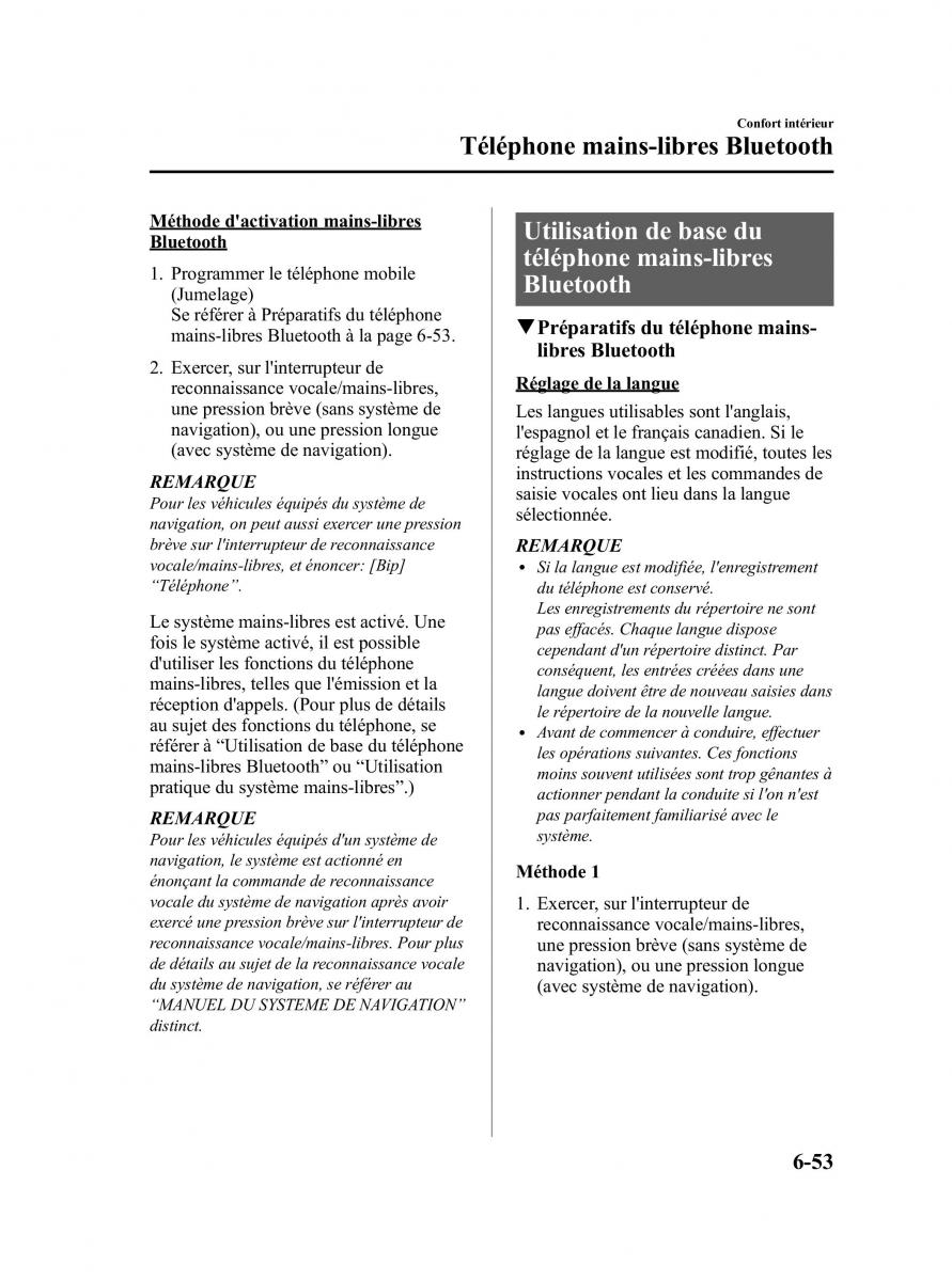 Mazda 5 II 2 manuel du proprietaire / page 239