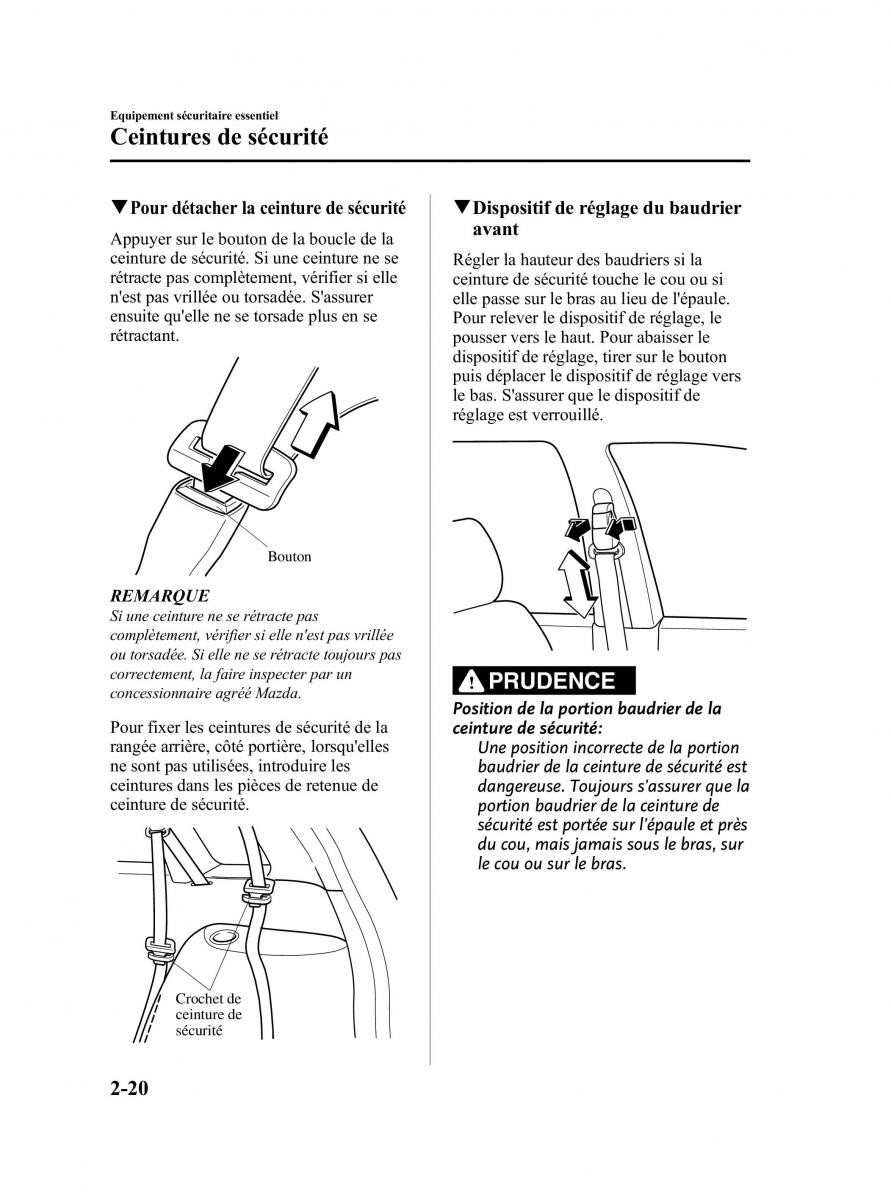 Mazda 5 II 2 manuel du proprietaire / page 30