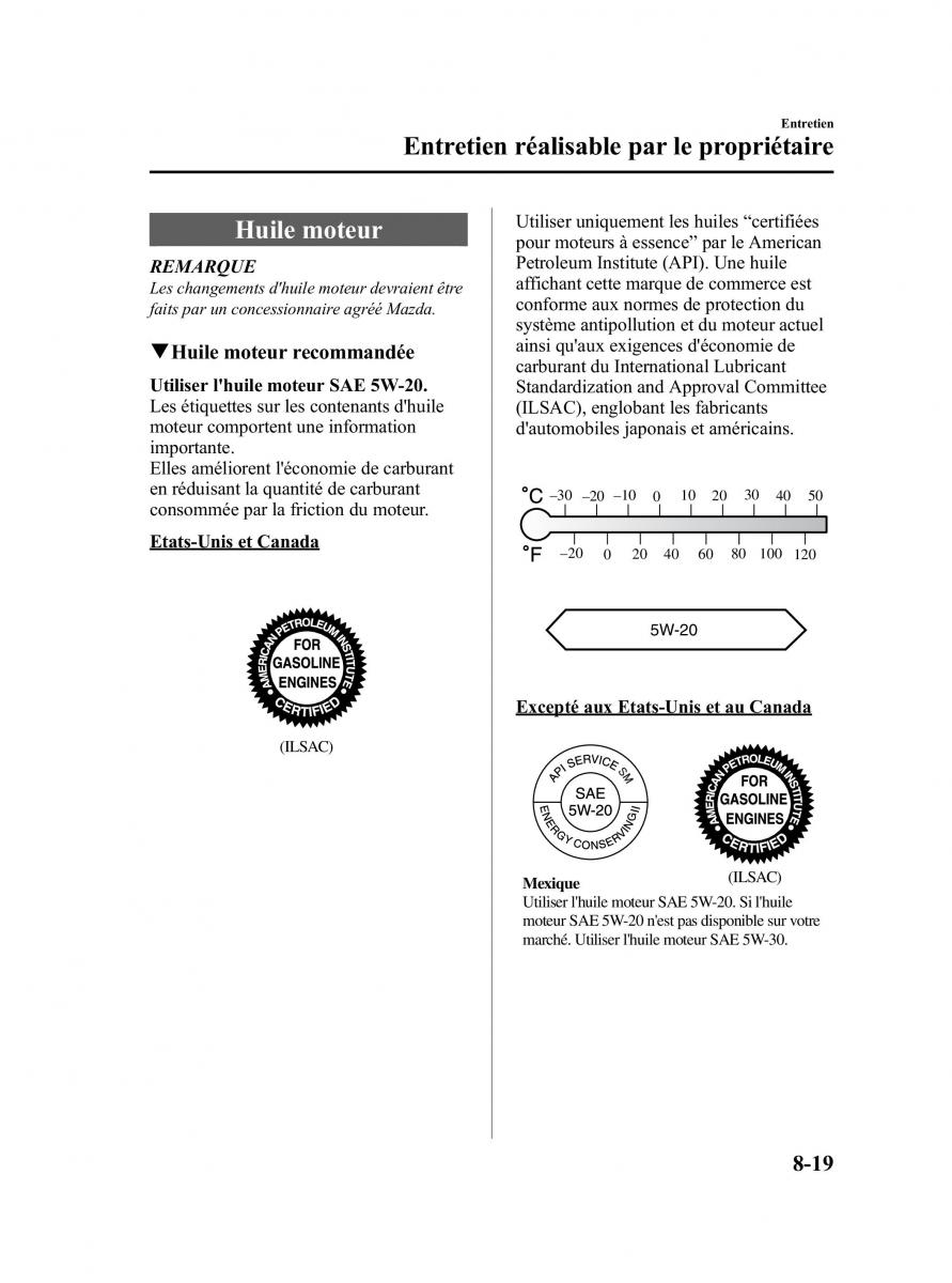 Mazda 5 II 2 manuel du proprietaire / page 319