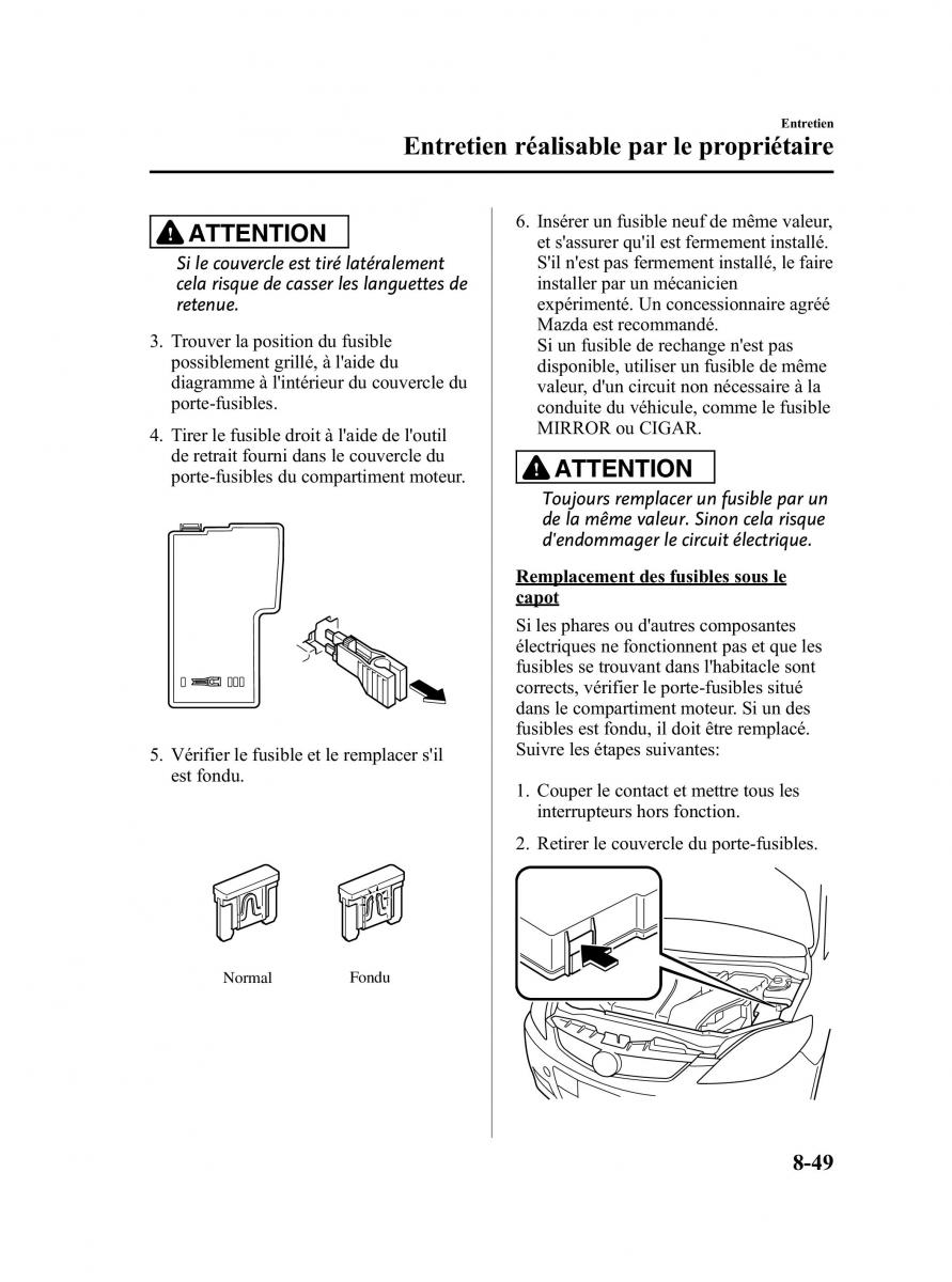 Mazda 5 II 2 manuel du proprietaire / page 349