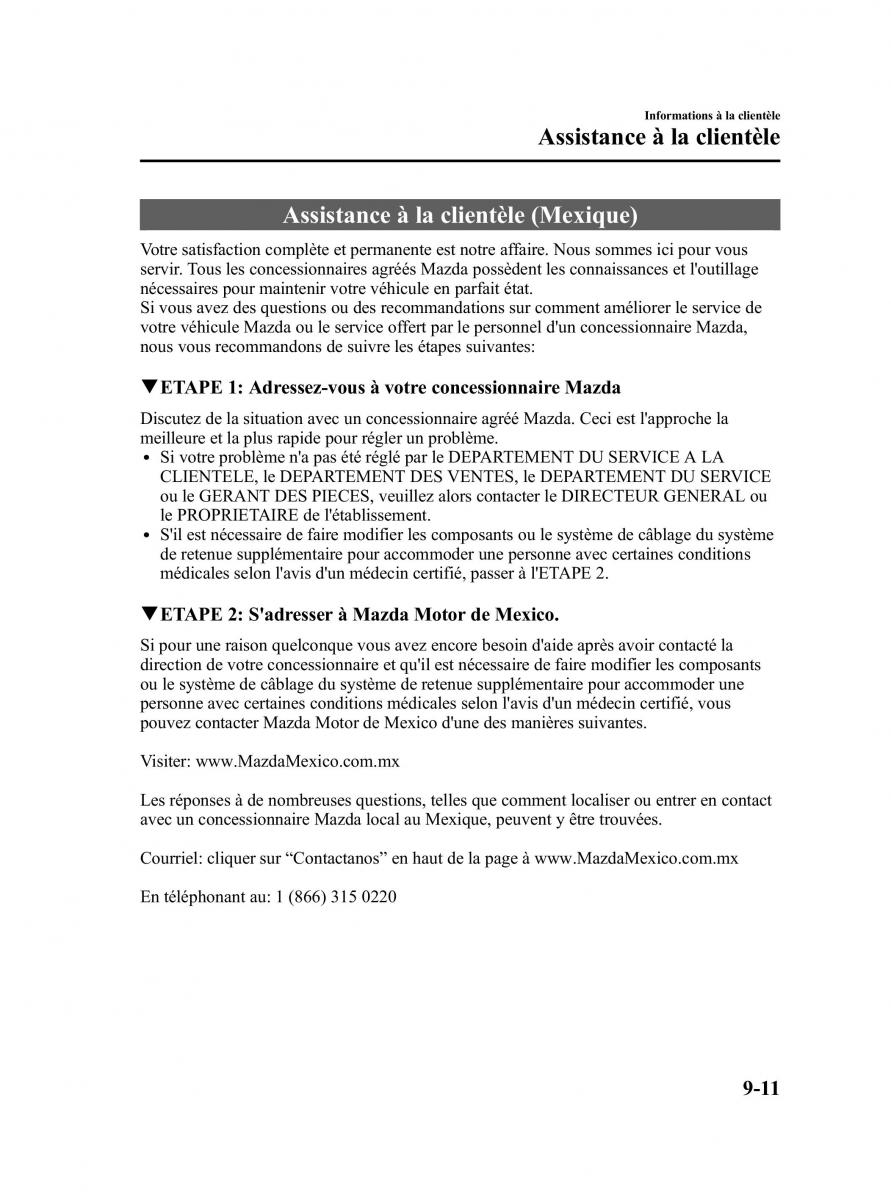 Mazda 5 II 2 manuel du proprietaire / page 373