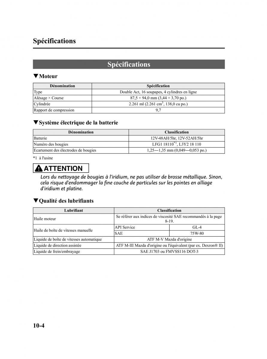 Mazda 5 II 2 manuel du proprietaire / page 412