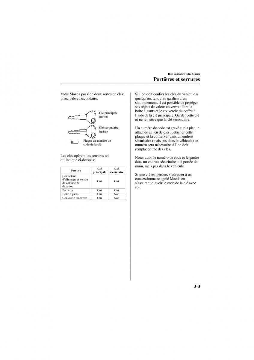 Mazda 6 I 1 manuel du proprietaire / page 71