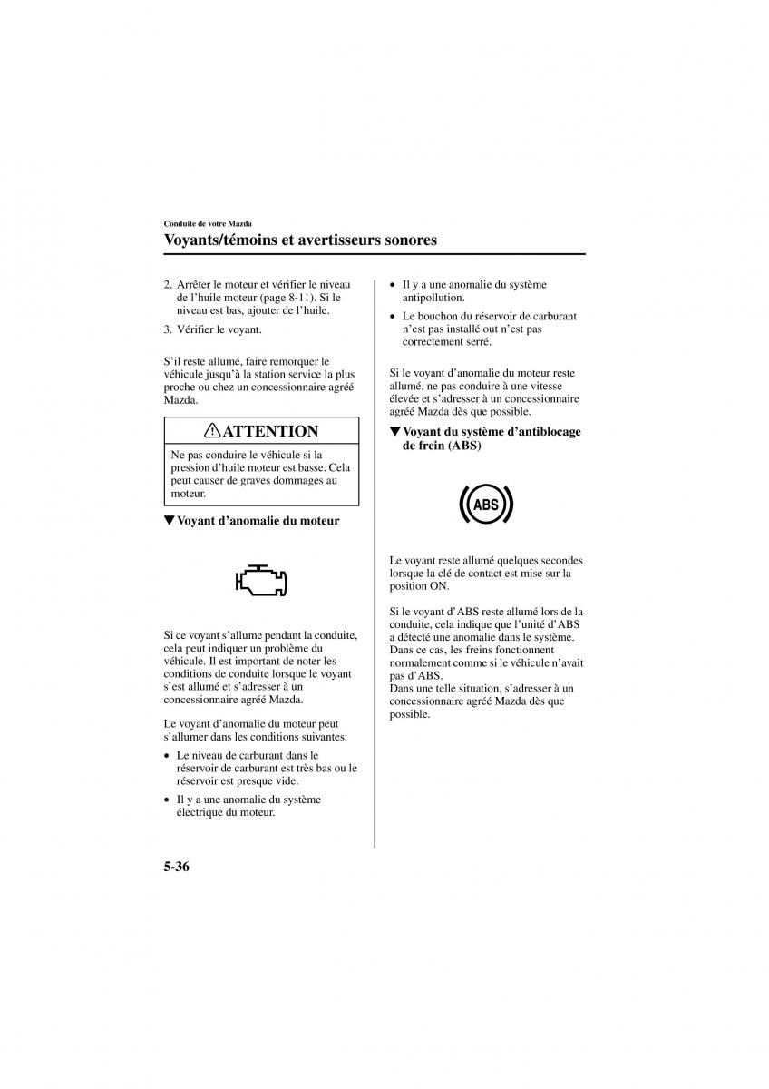 Mazda 6 I 1 manuel du proprietaire / page 148