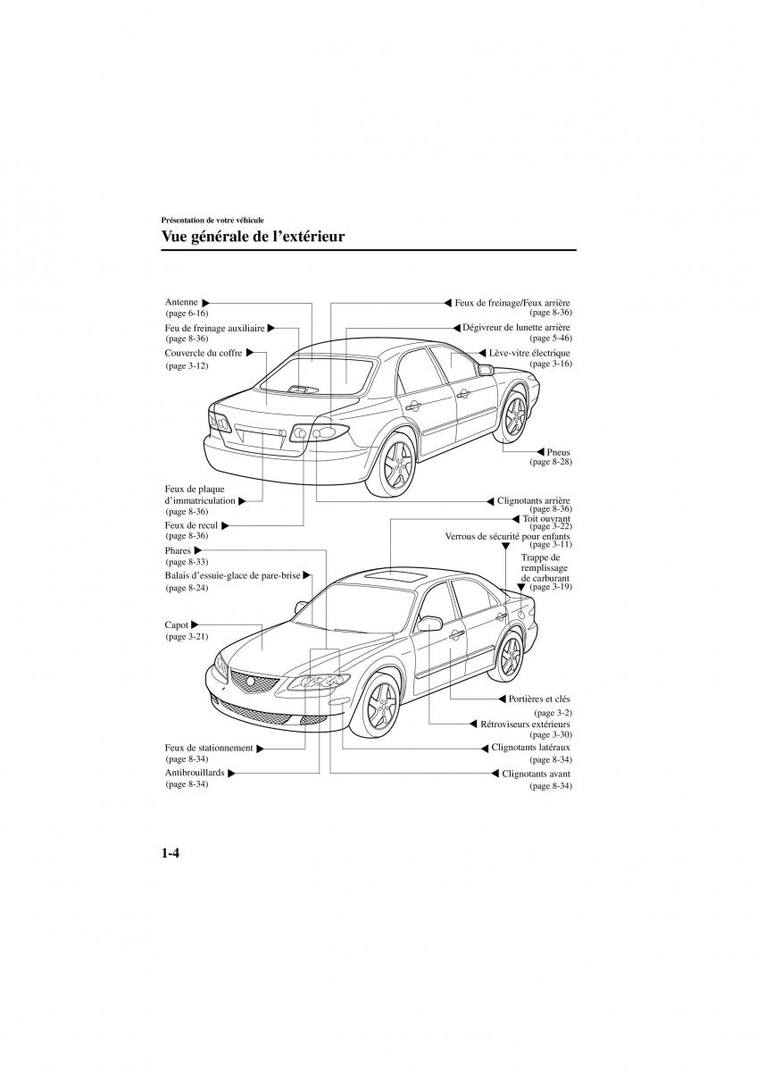 Mazda 6 I 1 manuel du proprietaire / page 18