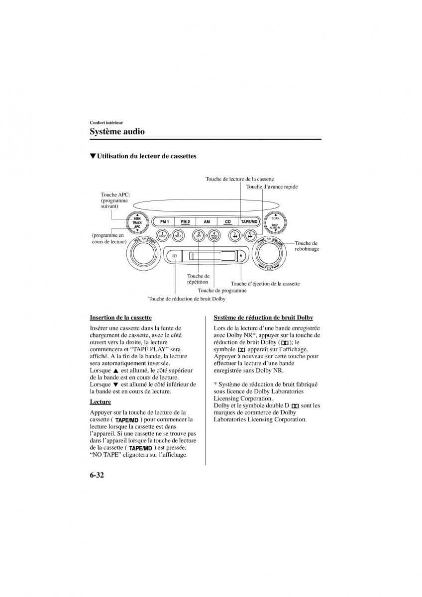 Mazda 6 I 1 manuel du proprietaire / page 194