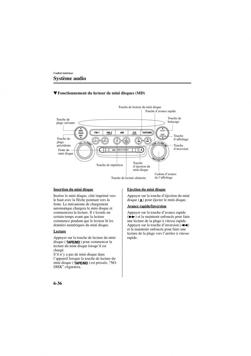 Mazda 6 I 1 manuel du proprietaire / page 198