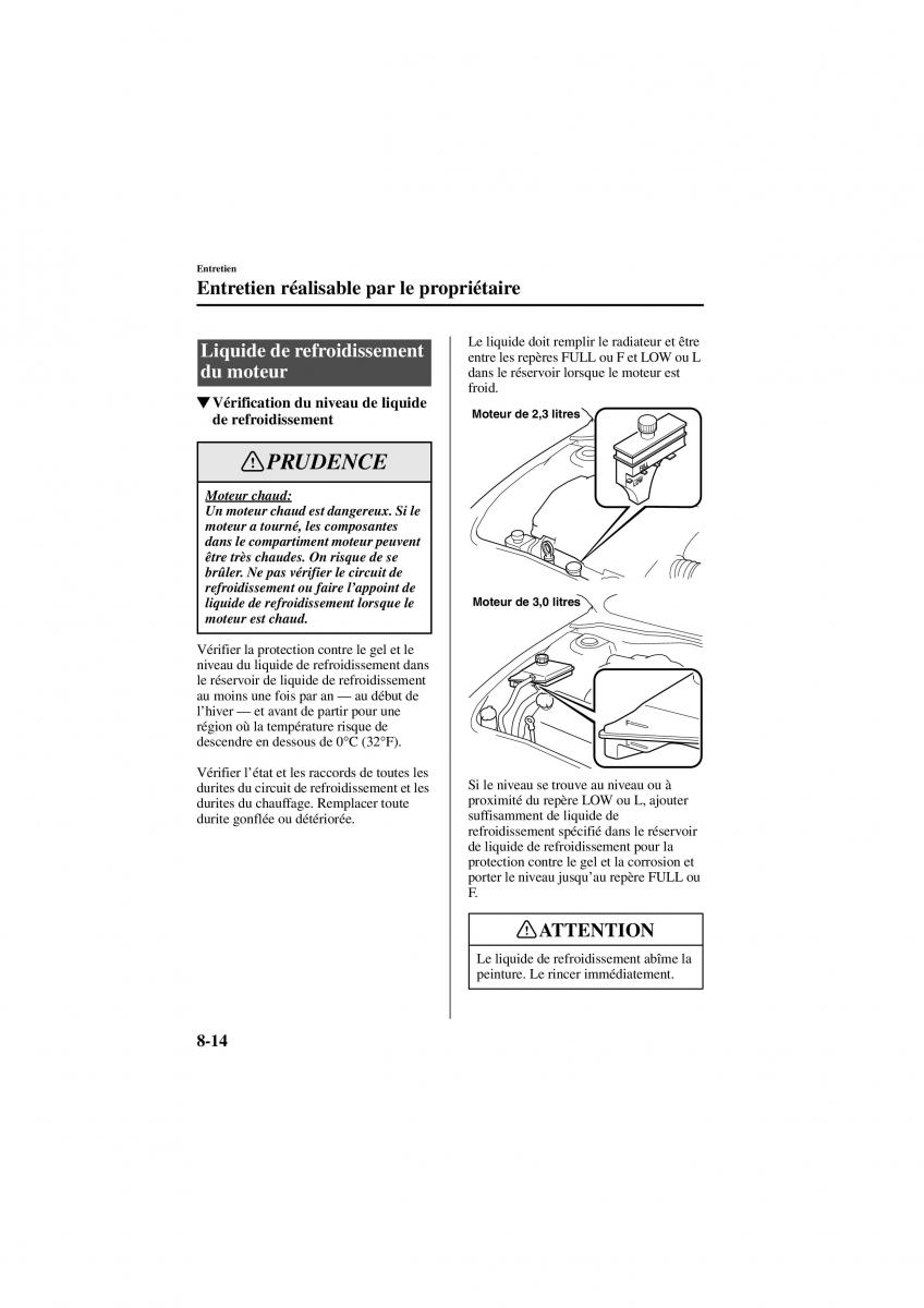 Mazda 6 I 1 manuel du proprietaire / page 254