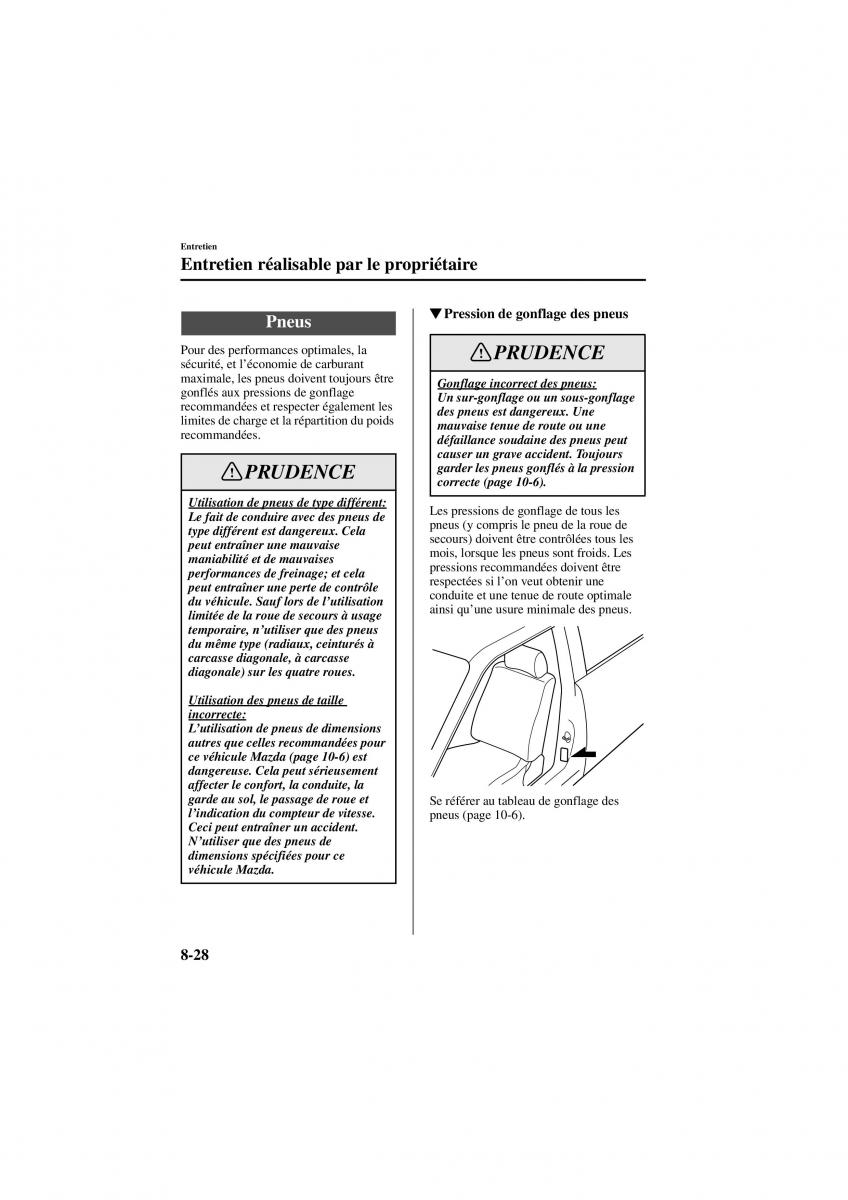 Mazda 6 I 1 manuel du proprietaire / page 268