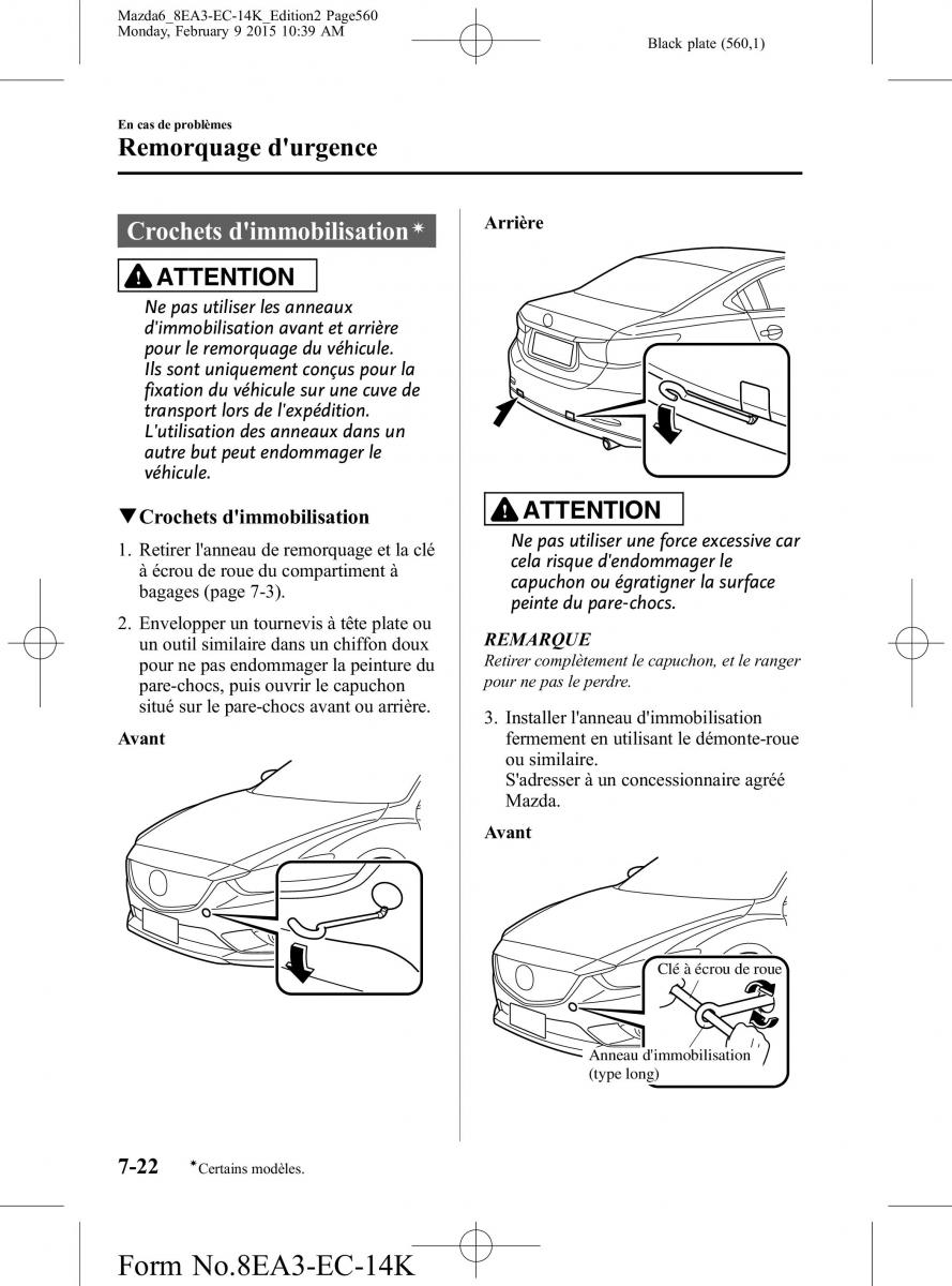 Mazda 6 III 3 manuel du proprietaire / page 560