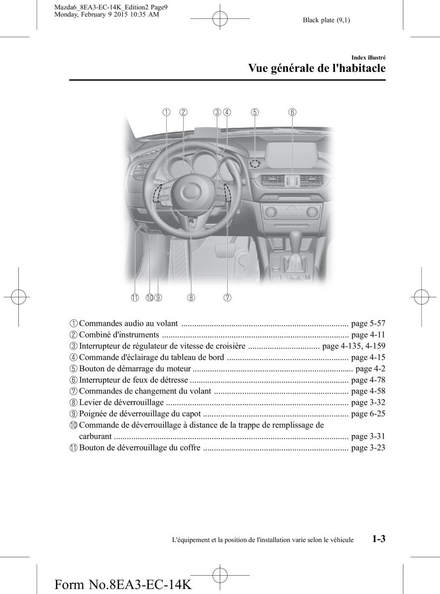 Mazda 6 III 3 manuel du proprietaire / page 9