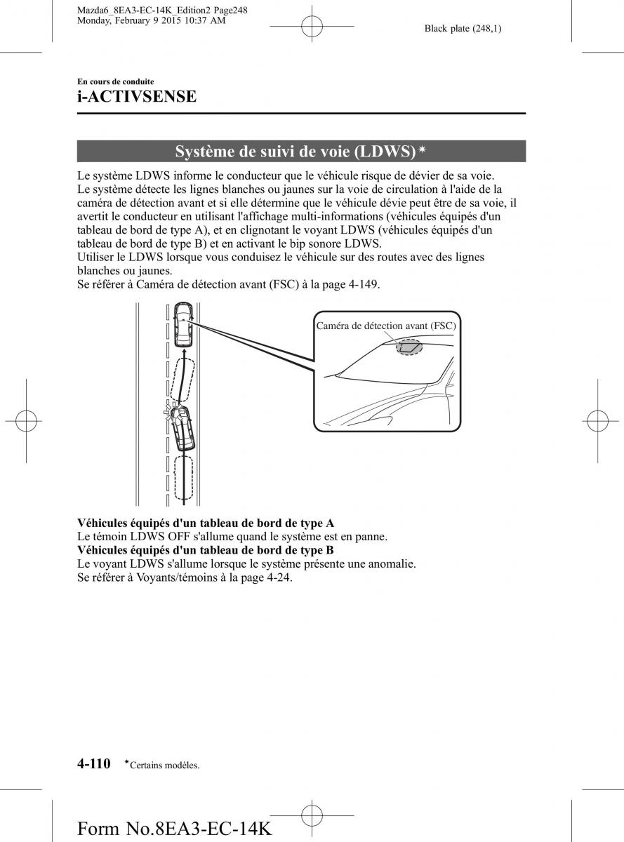 Mazda 6 III 3 manuel du proprietaire / page 248