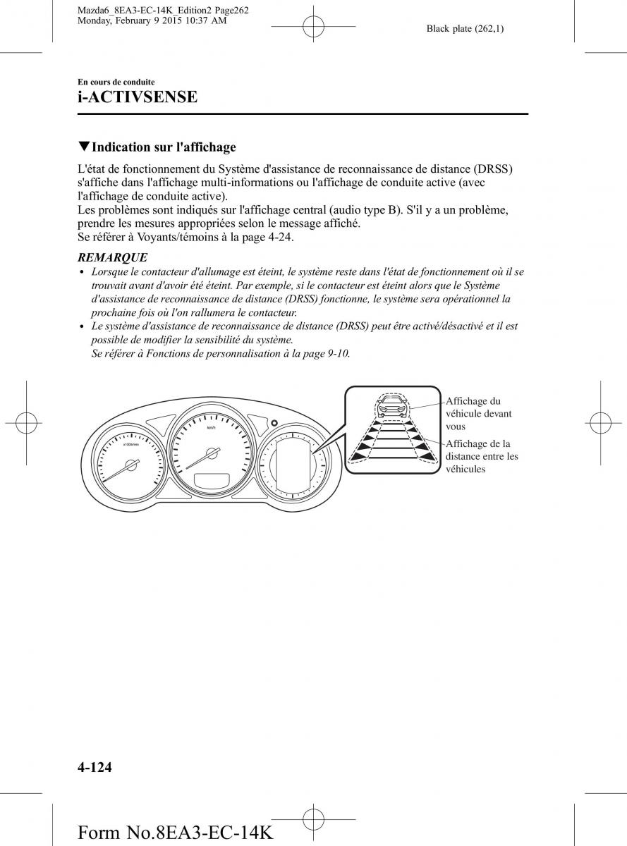 Mazda 6 III 3 manuel du proprietaire / page 262