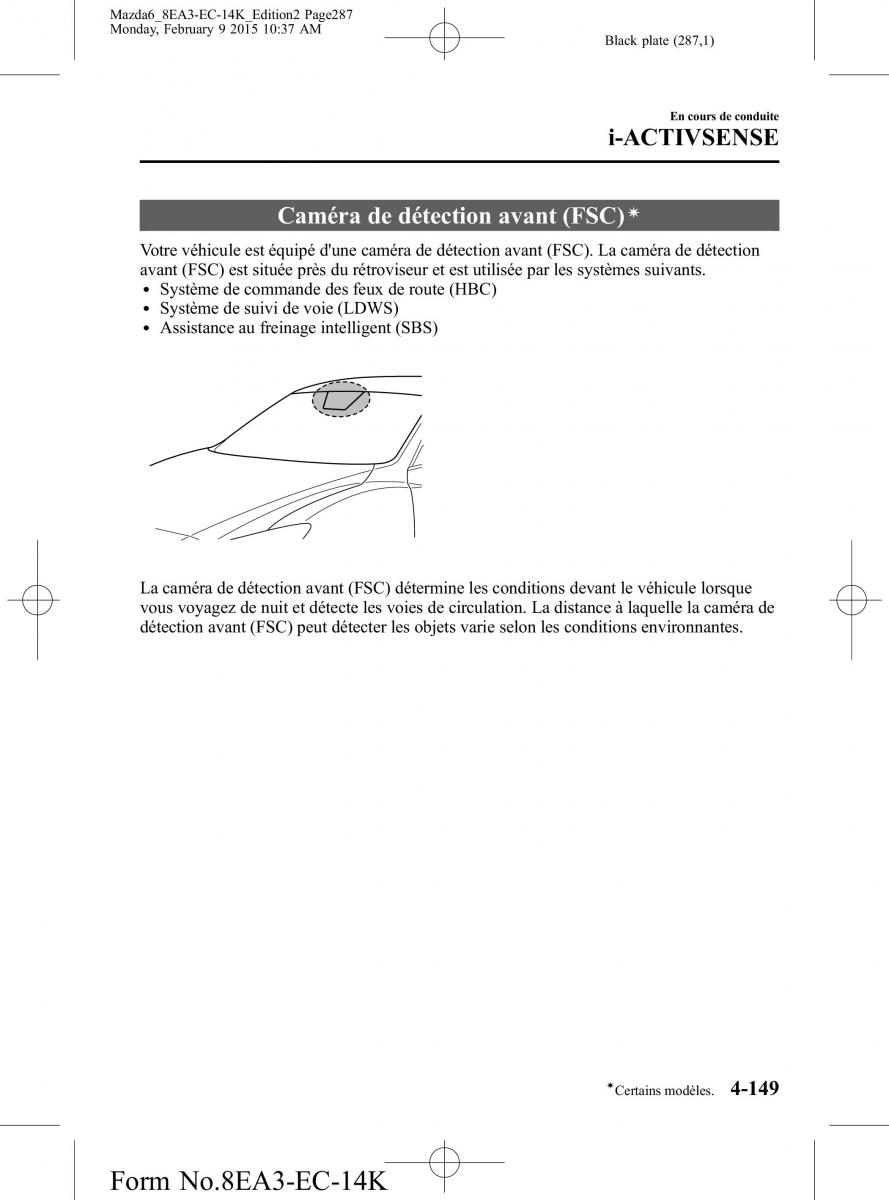 Mazda 6 III 3 manuel du proprietaire / page 287