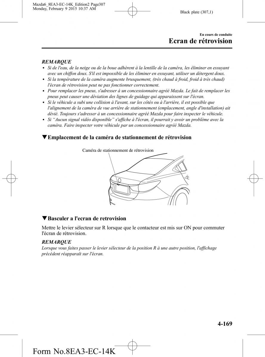 Mazda 6 III 3 manuel du proprietaire / page 307