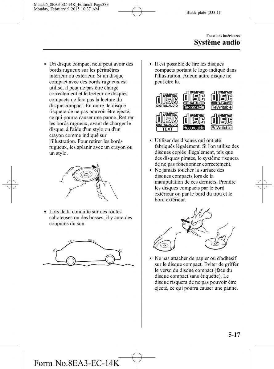 Mazda 6 III 3 manuel du proprietaire / page 333