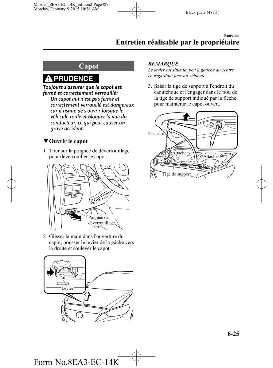 Mazda 6 III 3 manuel du proprietaire / page 487