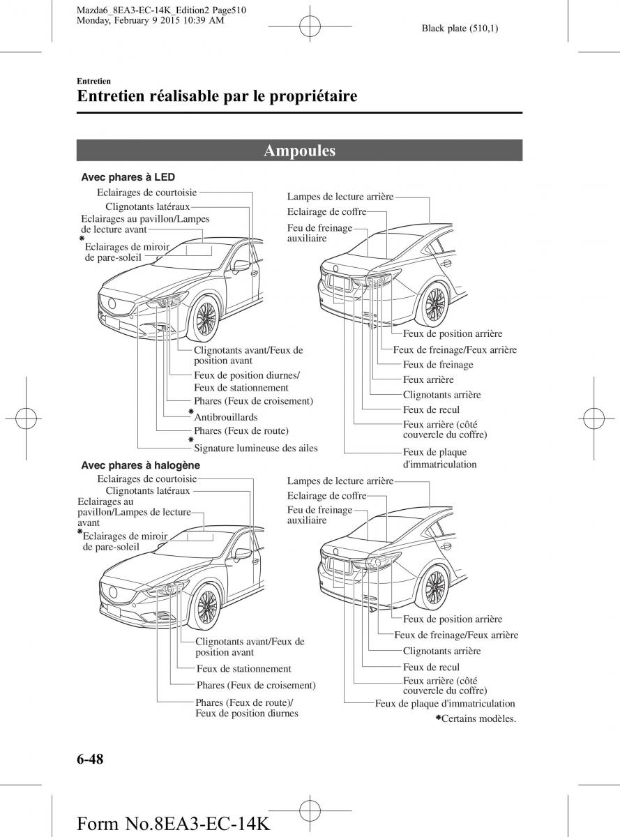 Mazda 6 III 3 manuel du proprietaire / page 510